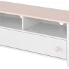Stephany TV-bänk - Vit/rosa