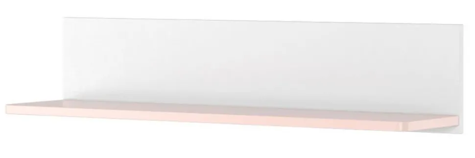 Stephany vägghylla - Vit/rosa
