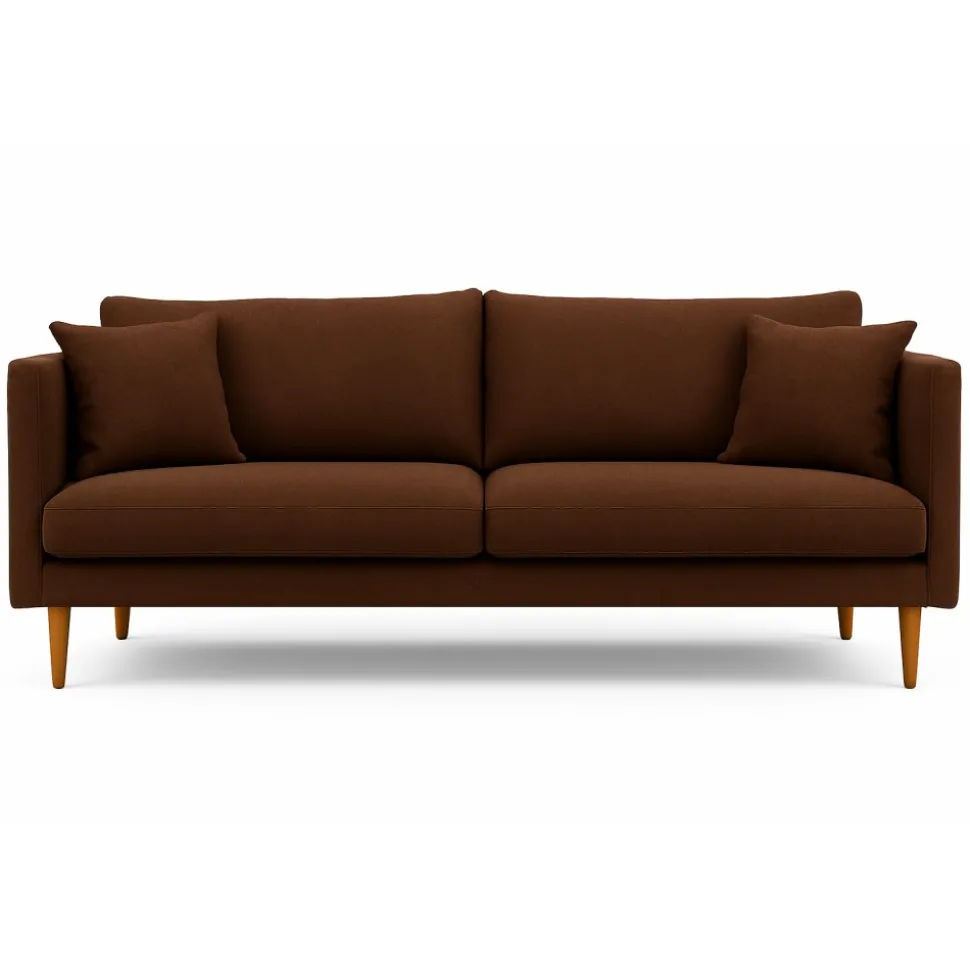 Östermalm 3-sits soffa - Mörkbrun chenille