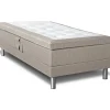 Ställbar säng beige medium - 80x200 cm + Möbeltassar