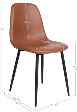 Stockholm Matstol - Ljusbrun/svart