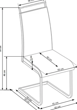 Stol Auli - Vit & krom