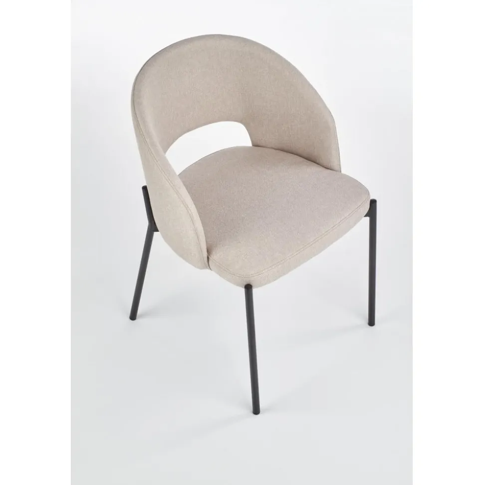 Stol beige med svarta ben - Cadeira + Textilrengöring för möbler