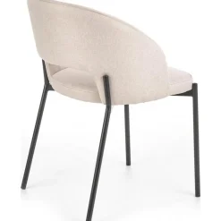 Stol beige med svarta ben - Cadeira + Möbeltassar