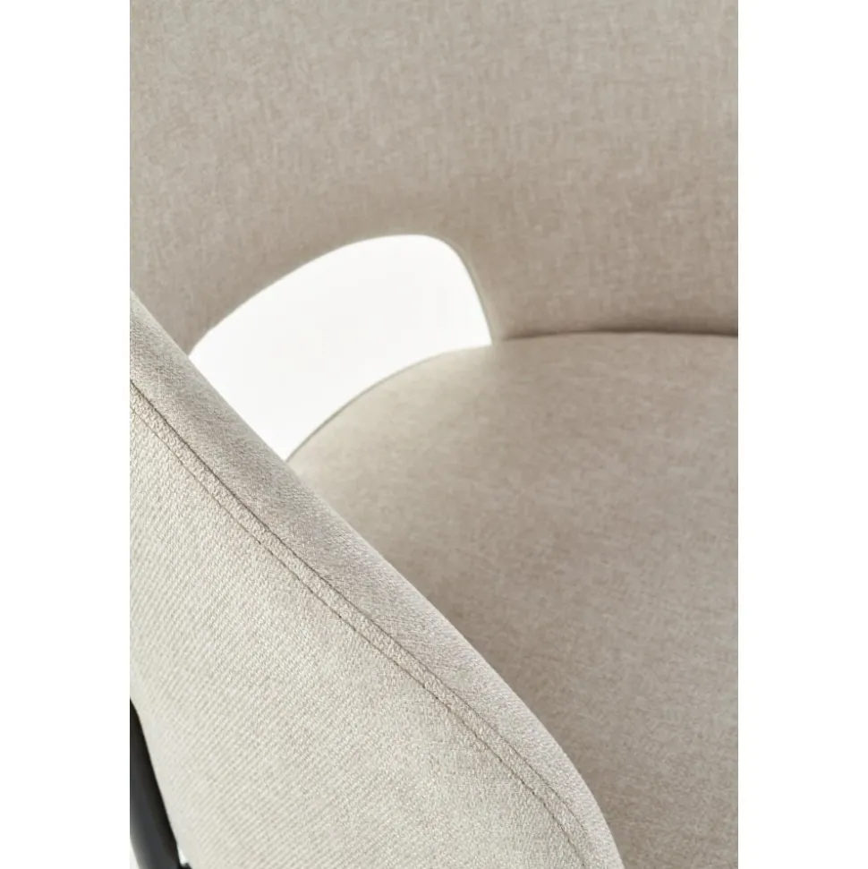 Stol beige med svarta ben - Cadeira + Möbeltassar