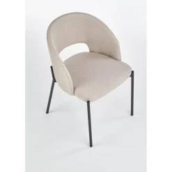 Stol beige med svarta ben - Cadeira + Möbeltassar