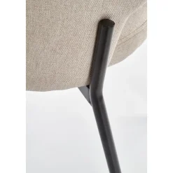 Stol beige med svarta ben - Cadeira