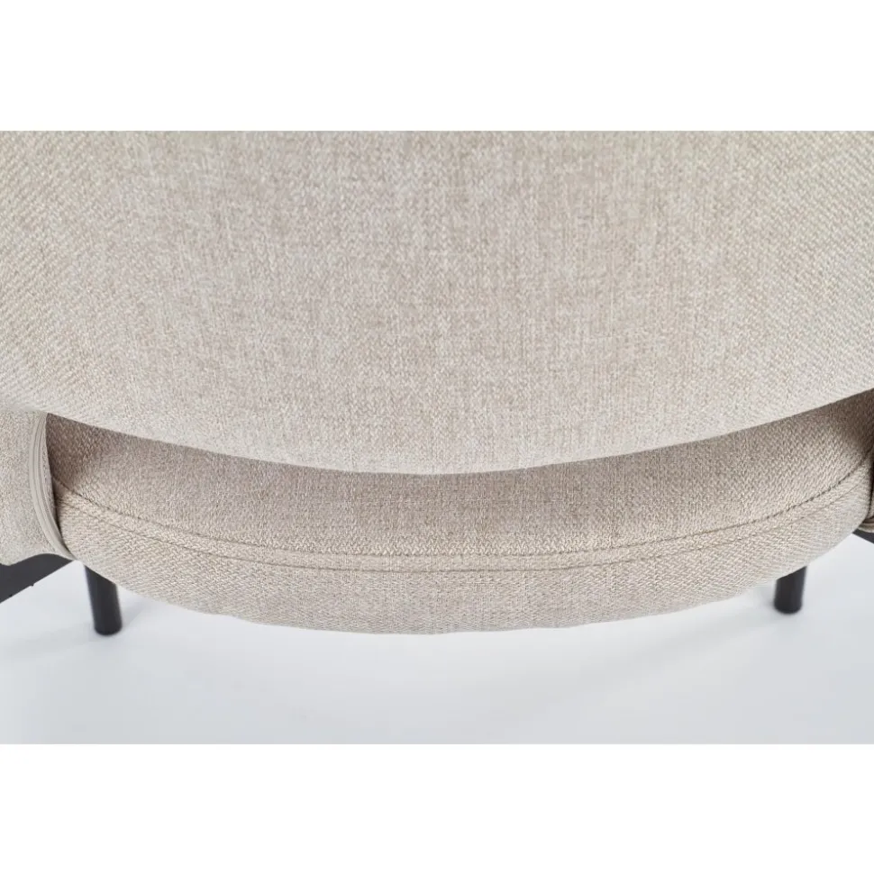 Stol beige med svarta ben - Cadeira