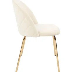 Stol beige sammet guldiga ben - Plaza + Textilrengöring för möbler