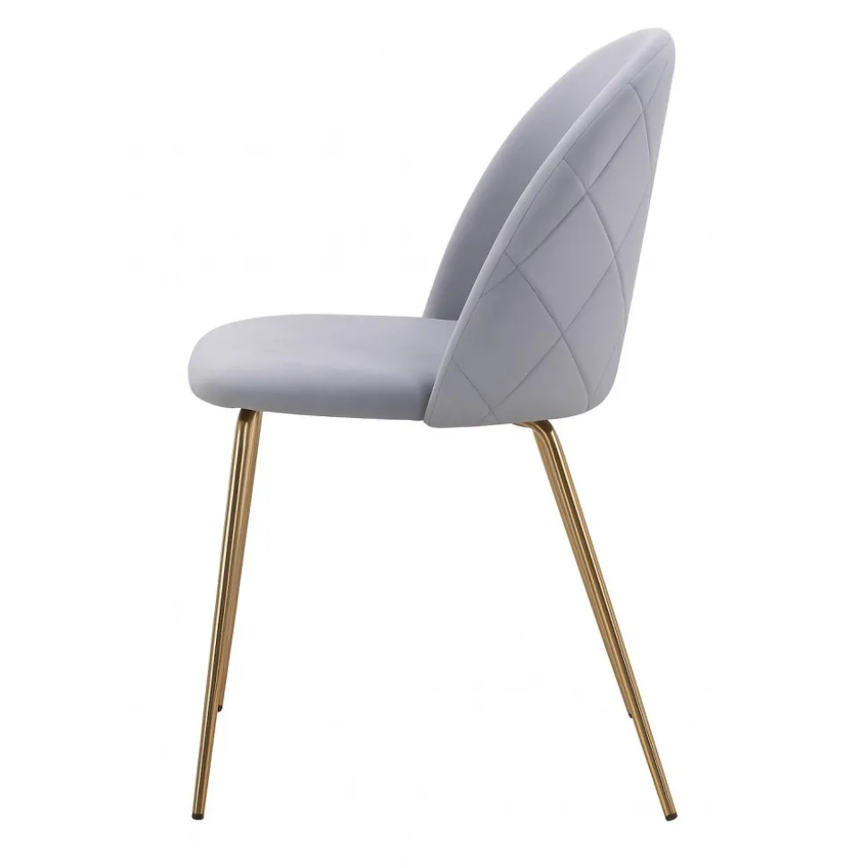 Stol grå med guldiga ben - Plaza