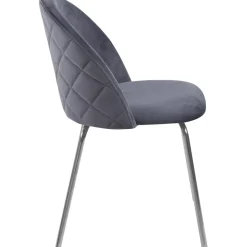 Stol grå med kromade ben - Plaza + Textilrengöring för möbler