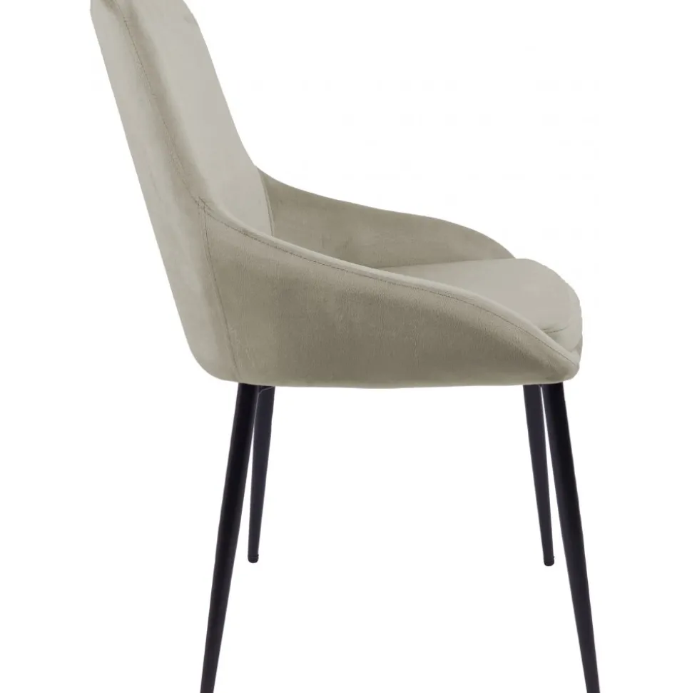 Stol i beige sammet - Theo