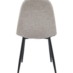 Stol i beige tyg med svarta ben - Carisma + Möbeltassar