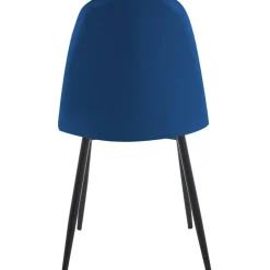 Stol i blå sammet svarta ben - Carisma