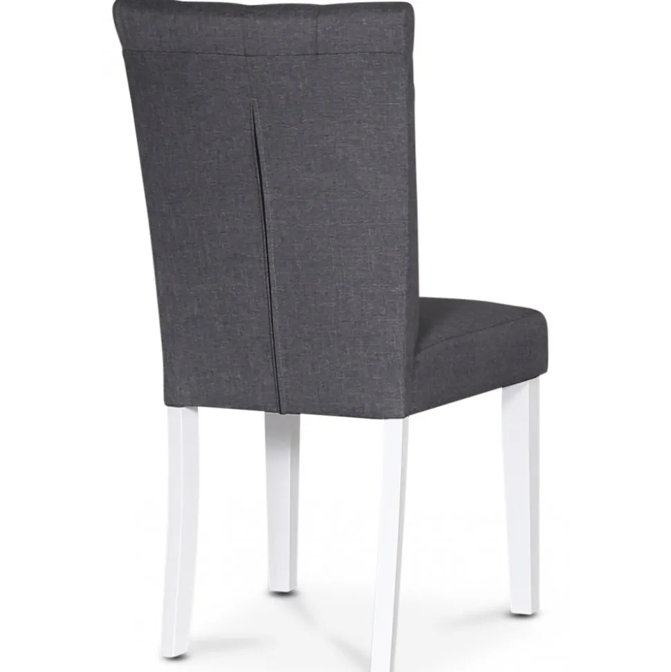 Stol i grått tyg med vita ben - Crocket + Fläckborttagare för möbler