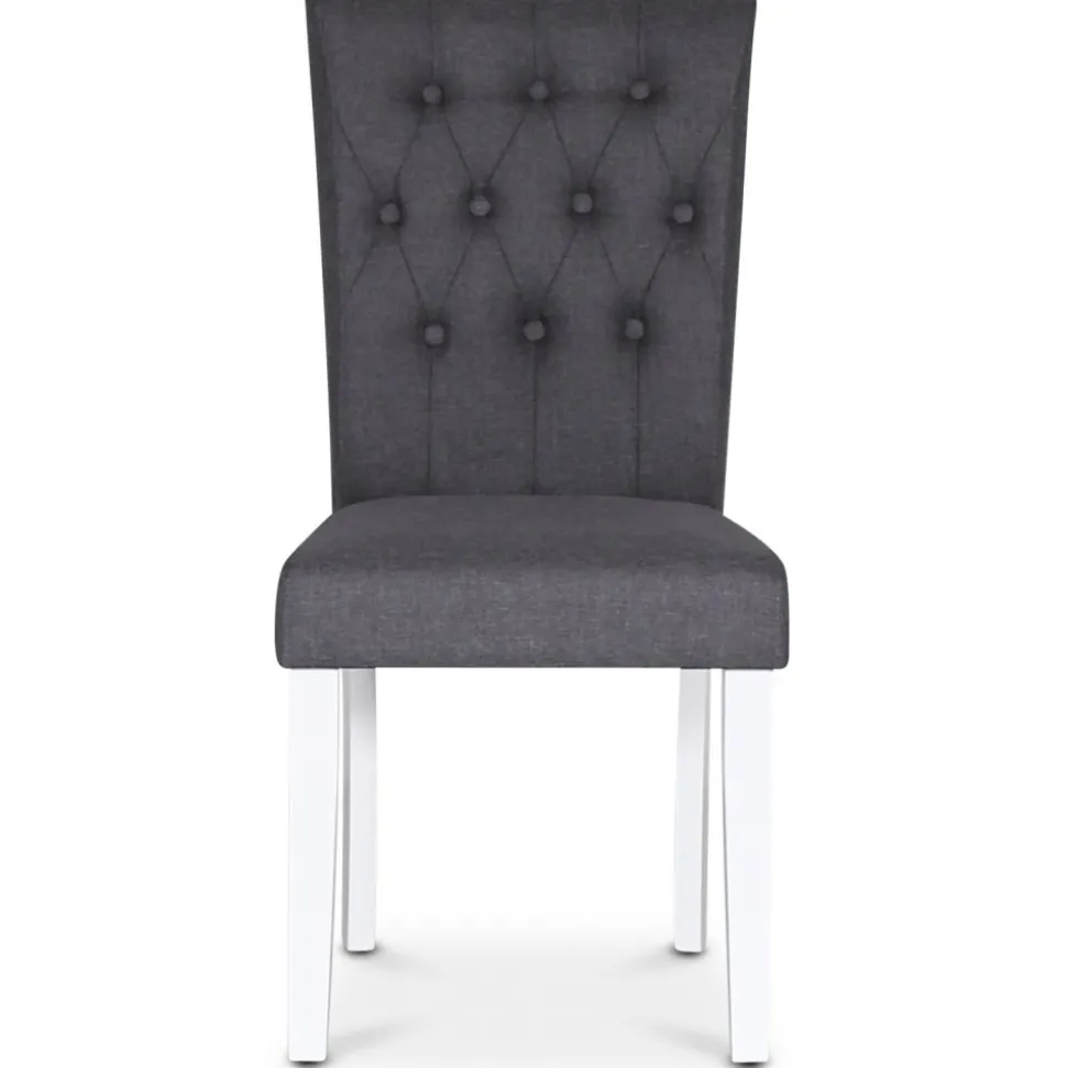 Stol i grått tyg med vita ben - Crocket + Fläckborttagare för möbler