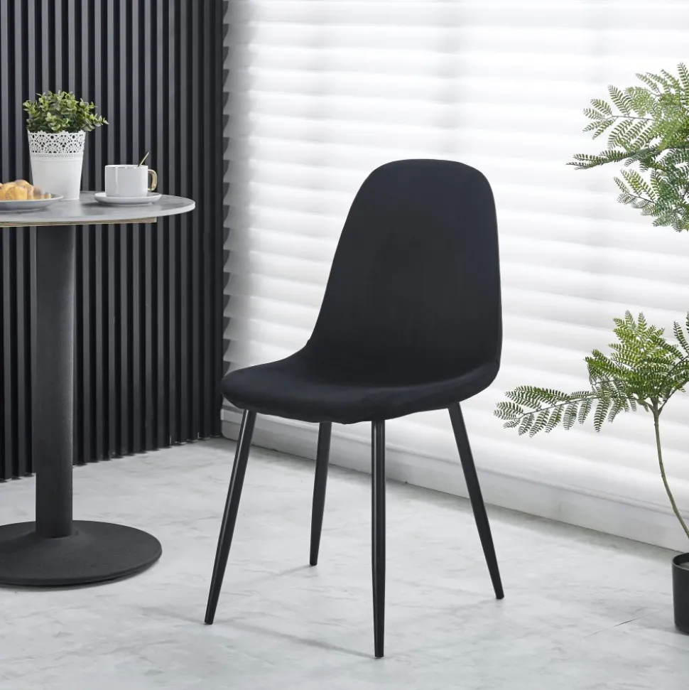 Stol i svart sammet - Carisma + Textilrengöring för möbler