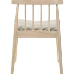 Stol i whitewash med grå sits - Florence