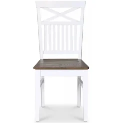 Stol med kryss i ryggen - Vit / Brunoljad ek - Skagen