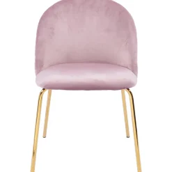 Stol rosa med guldiga ben - Plaza + Möbeltassar