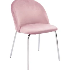 Stol rosa med kromade ben - Plaza + Textilrengöring för möbler