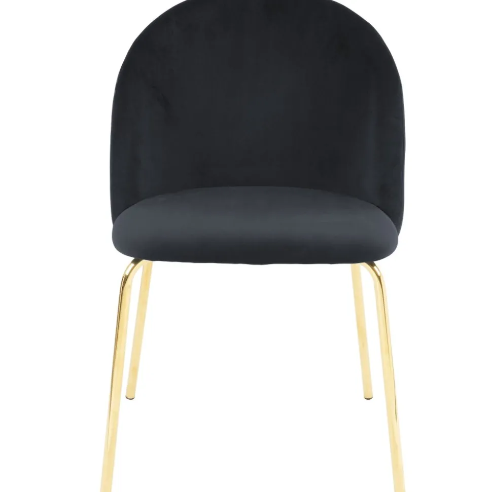 Stol svart sammet med ben i mässing - Giovani + Fläckborttagare för möbler