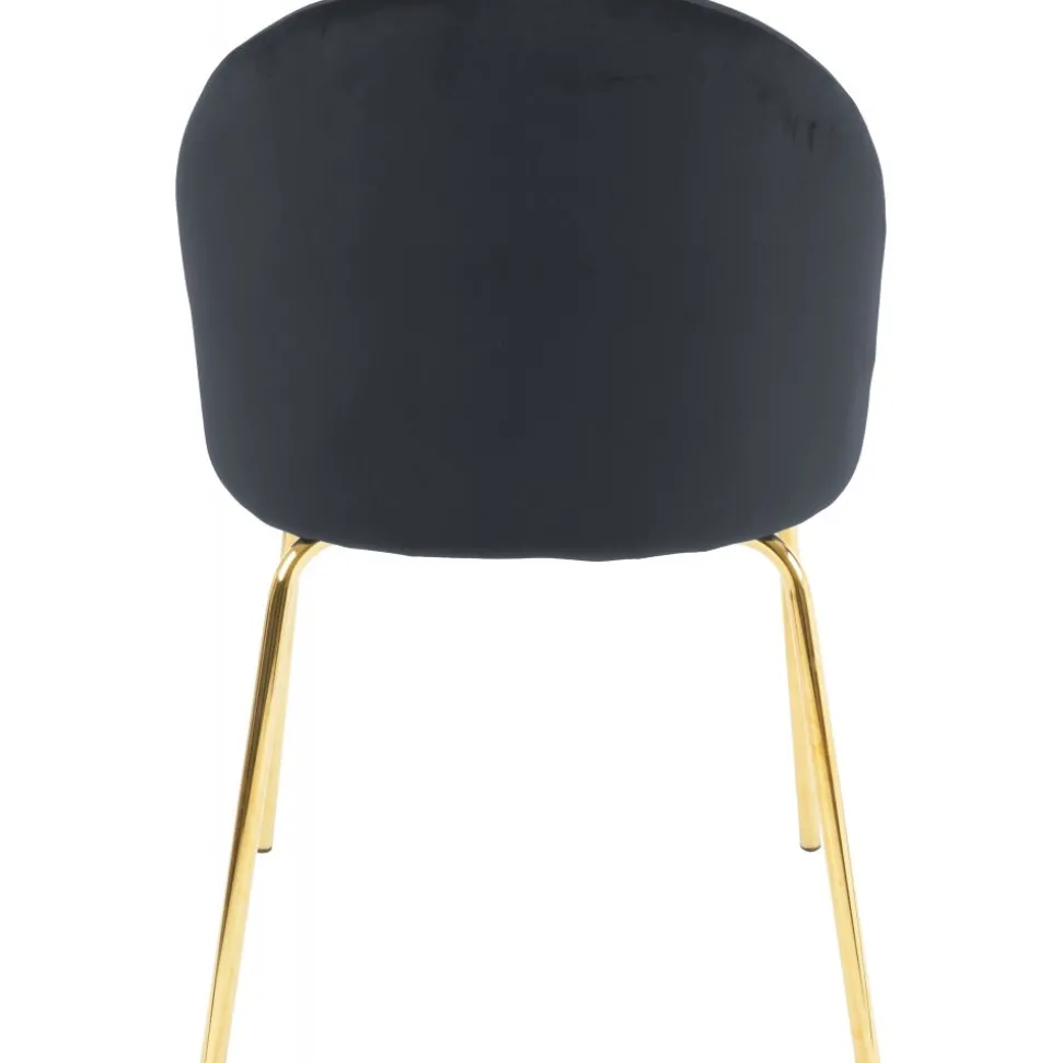 Stol svart sammet med ben i mässing - Giovani + Fläckborttagare för möbler