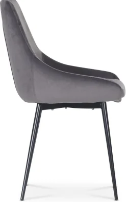 Stol Theo i grå sammet + Textilrengöring för möbler