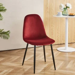 Stol vinröd sammet - Carisma + Textilrengöring för möbler