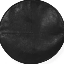 Stolsdyna i läder - Svart