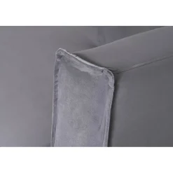 Stor fåtölj i mörkgrå sammet - 138 cm bred + Fläckborttagare för möbler