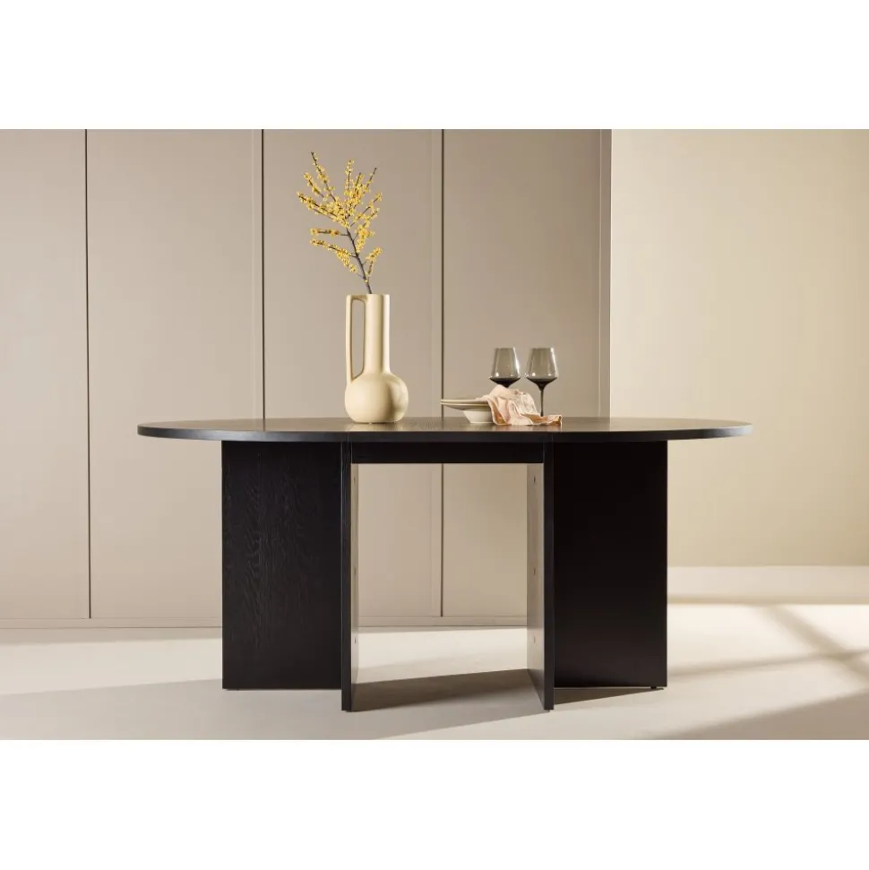 Strada matbord 120-170 x 120 cm - Svart