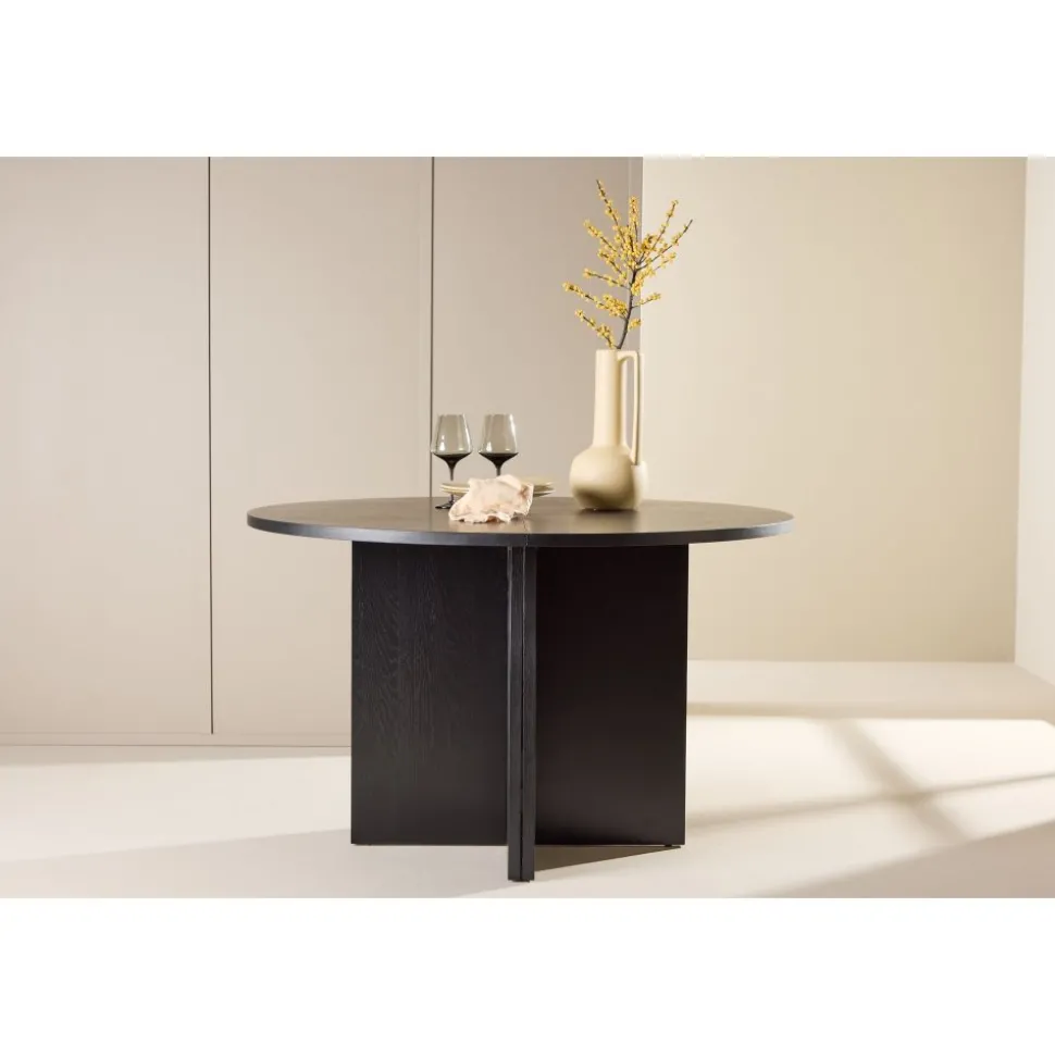 Strada matbord 120-170 x 120 cm - Svart