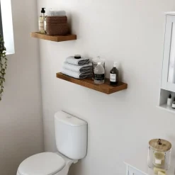 Sussex vägghylla 40 x 20 cm - Brun