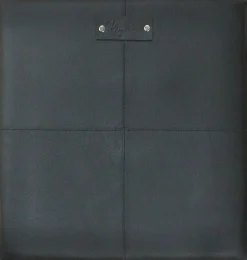 Svea kvadratisk stolsdyna läder - Svart