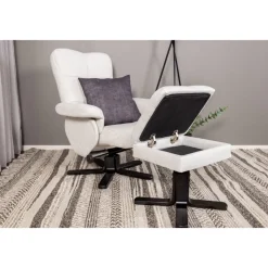 Sven reclinerfåtölj - Svart/Greige