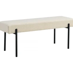 Swindon bänk Vit boucle