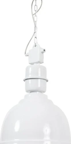 Taklampa Ø35 cm vitackad metall