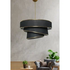 Taklampa Couper - Svart/guld