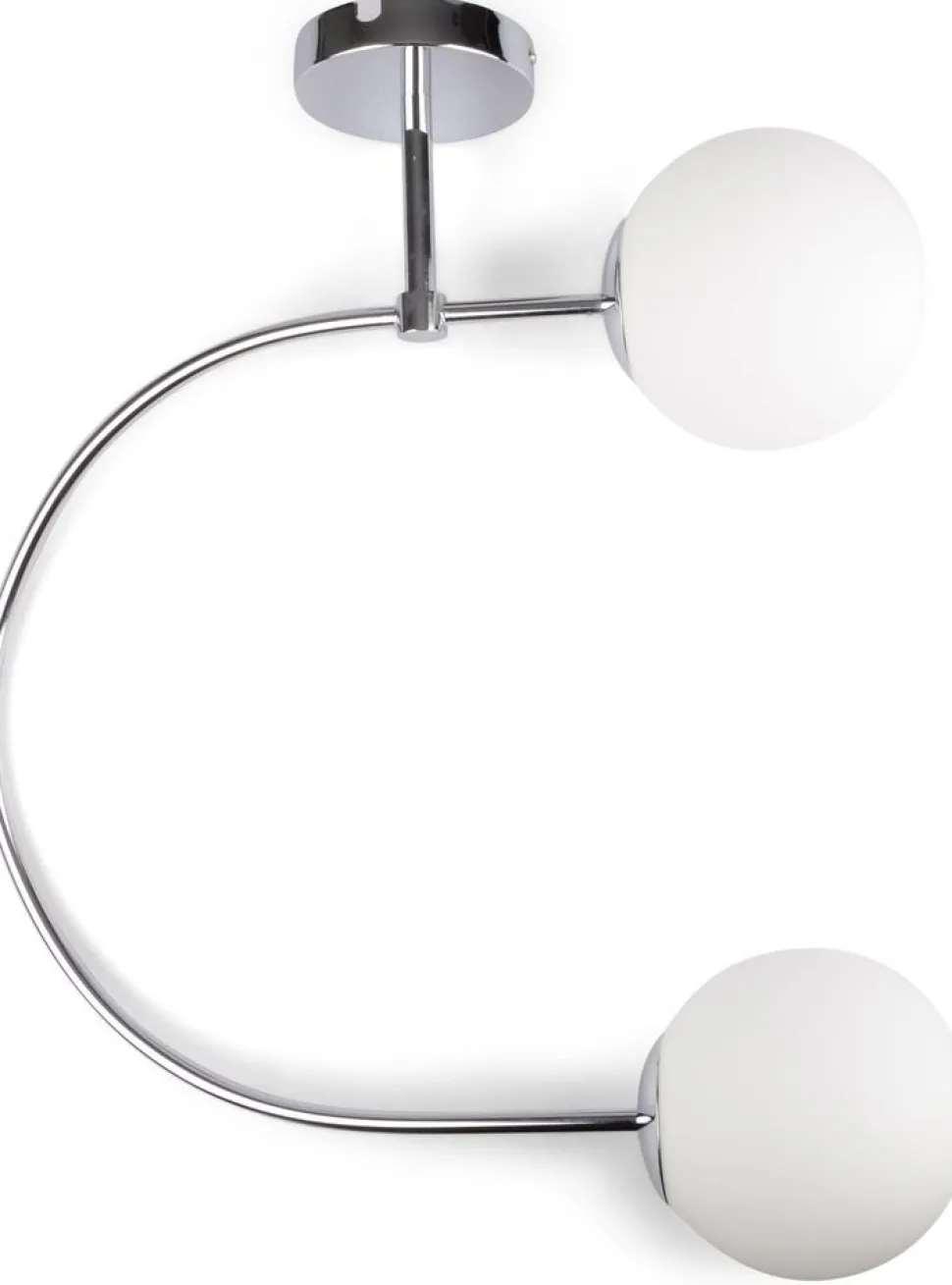 Taklampa Dursley C - Silver/vit