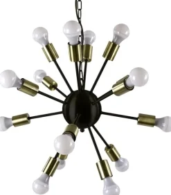 Taklampa Svart / Mässing