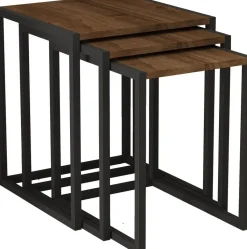 Tali satsbord 34/39/44 x 45 cm - Svart/valnöt