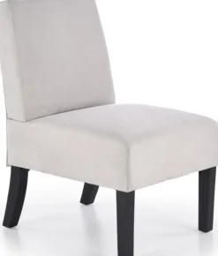 Tarben fåtölj i ljusgrått sammet