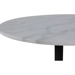 Tarifa matbord Ø110 cm - Vit marmor/svart