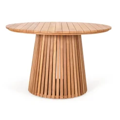 Teakbord Ø120 cm - Saltö + Träolja för möbler