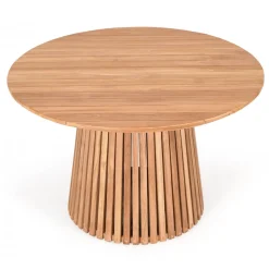 Teakbord Ø120 cm - Saltö + Träolja för möbler