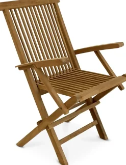 Teakstol med armstöd - Saltö + Träolja för möbler