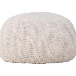 Ted sittpuff Ø45 cm - Offwhite