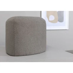 Tee sittpuff - Gråbeige teddy