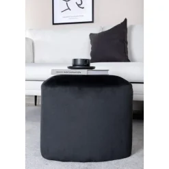 Tee sittpuff - Svart sammet